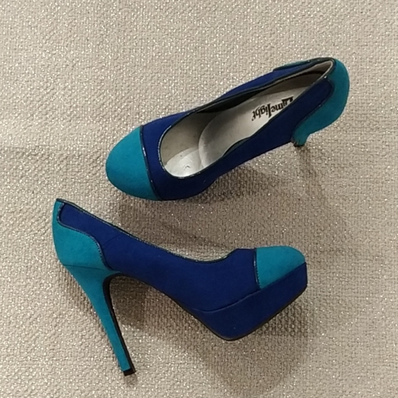 Limelight Size 6 Blue and Teal two tone Heels - Picture 1 of 3